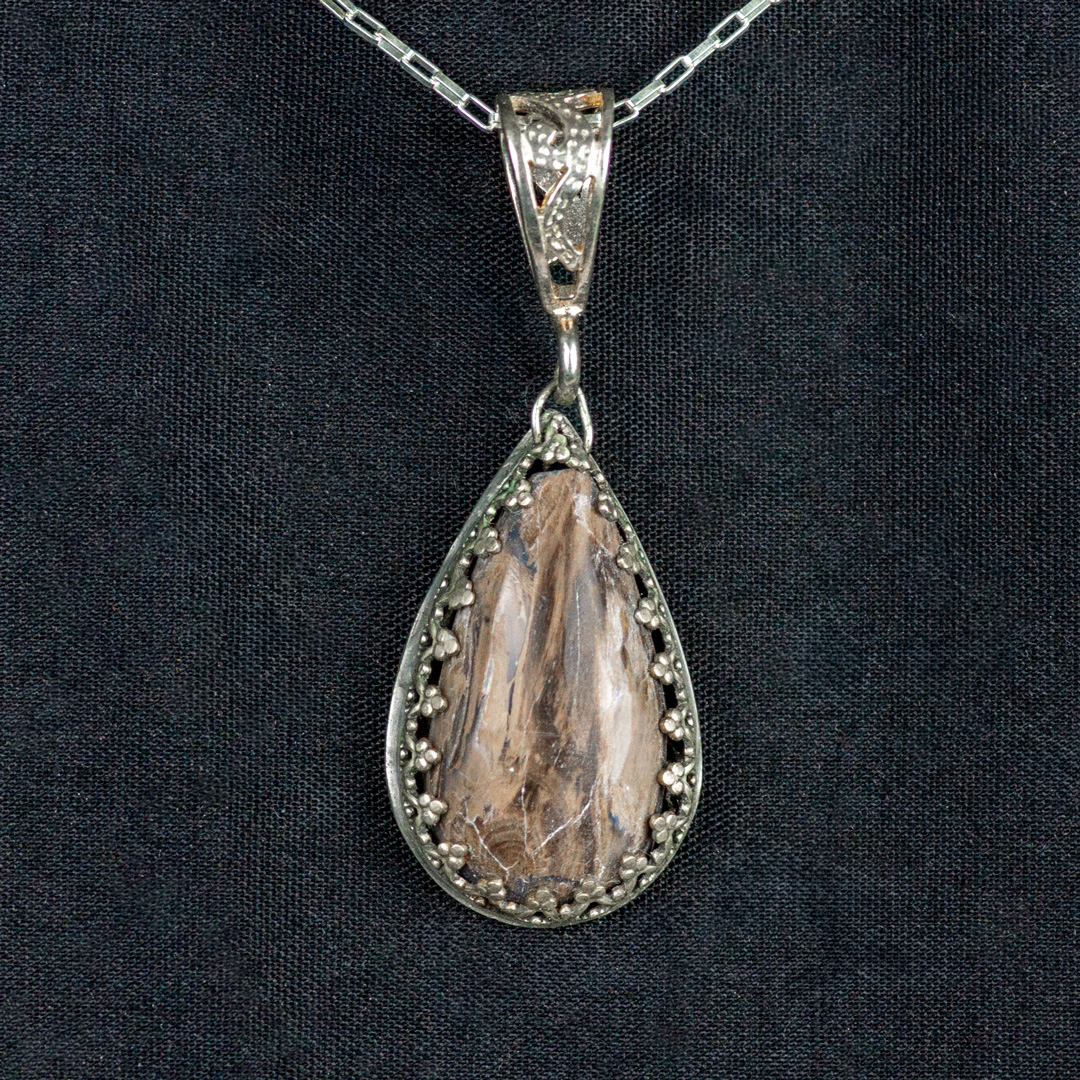 Opalized Petrified Wood Pendant set in Sterling Silver