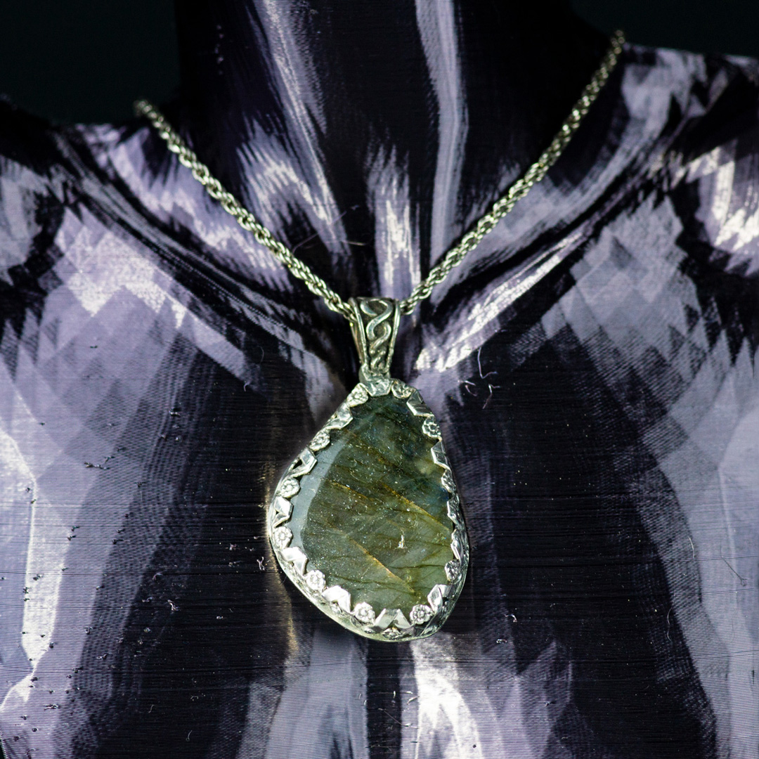 Unikite Pendant set in Sterling Silver